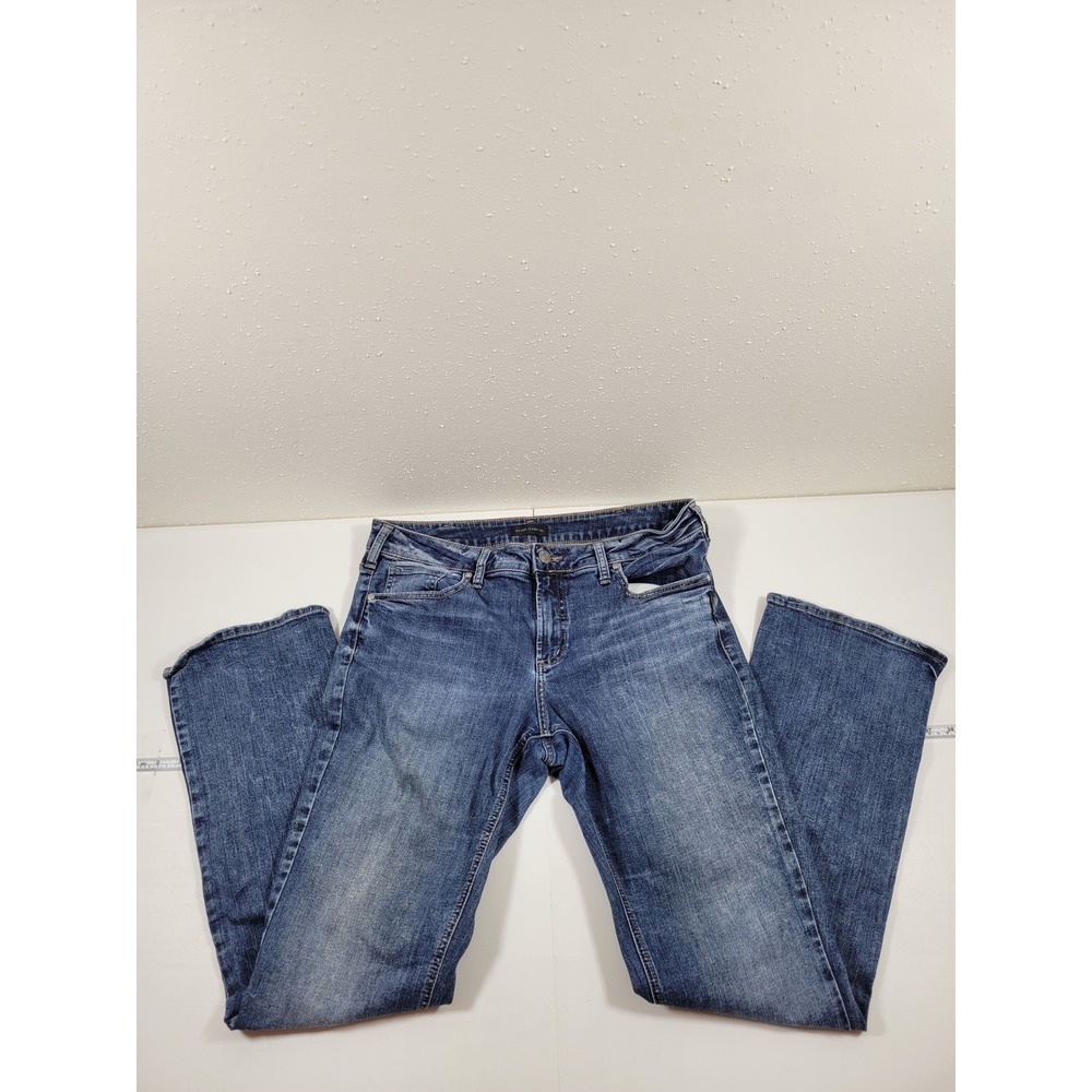 Silver Jeans Elyse Slim Boot Women 33 Blue Excellent Mid Rise Denim L03601EGX357